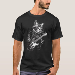 Grappige Gitaren Kat T-shirt