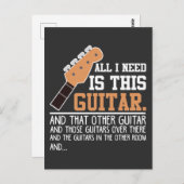 Grappige Gitarist Gitarist Ik heb alle Gitaren nod Briefkaart (Voorkant / Achterkant)