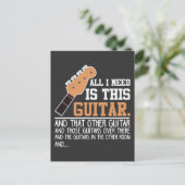 Grappige Gitarist Ik heb alle Gitaren nodig Briefkaart (Staand voorkant)