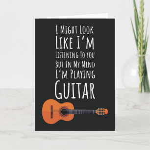 Grappige Gitarist Kaart Gitarist Rockband Humor