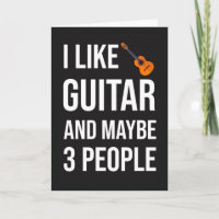 Grappige Gitarist Kaart Voor Gitarist Liefhebber H
