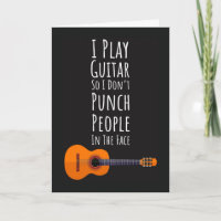 Grappige Gitarist Kaarten Gitarist Muzikant Muziek