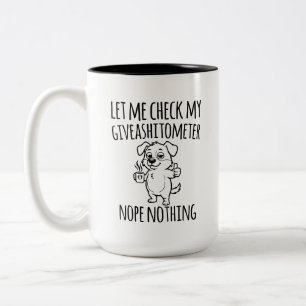 Grappige Giveashitometer Sarcastische Cadeau voor Tweekleurige Koffiemok
