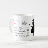 Grappige Glam Quote Mok (Voorkant links)