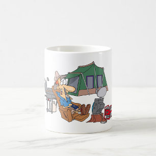 Grappige Glamping Cartoon Luxe Camping Koffiemok