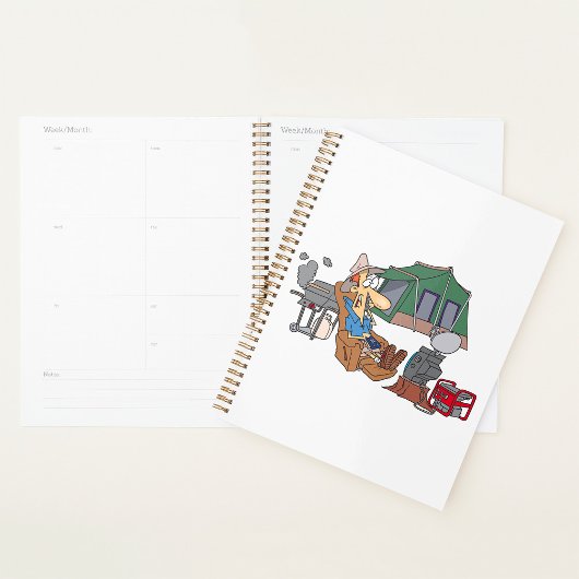 Grappige Glamping Cartoon Luxe Camping Planner