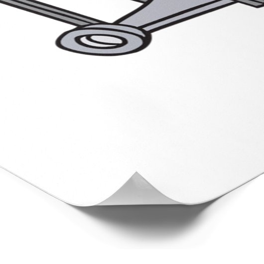 Grappige Glamping Cartoon Luxe Camping Poster (Hoek)