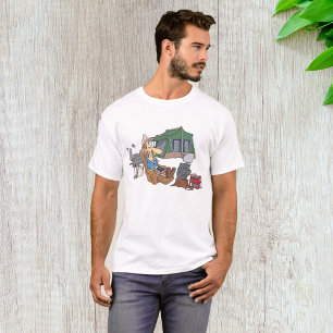 Grappige Glamping Cartoon Luxe Camping T-shirt