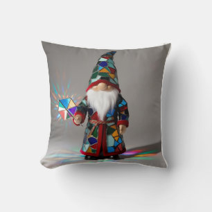 Grappige Glas in lood Gnome: Het Licht Vang Kussen