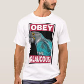 Grappige Glaucous ara GRAY HEAD - Vogelkunst T-shirt (Voorkant)