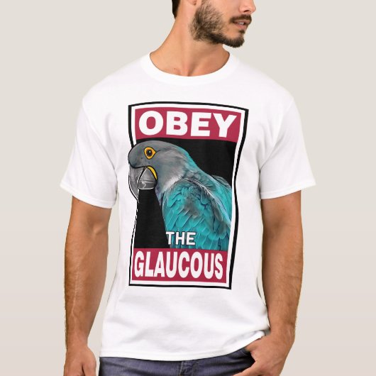 Grappige Glaucous ara GRAY HEAD - Vogelkunst T-shirt (Voorkant)