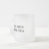 Grappige glazen mok voor jongens | Echte mannen dr (Voorkant links)