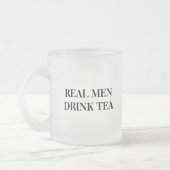 Grappige glazen mok voor jongens | Echte mannen dr (Links)