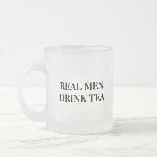 Grappige glazen mok voor jongens | Echte mannen dr (Links)