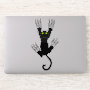 Grappige Glijdende Kat Krabben Krabbelende Poot Kl Sticker