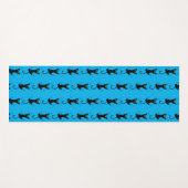 Grappige glijdende kat krabben poten klauwen yogamat (Voorkant (horizontaal))