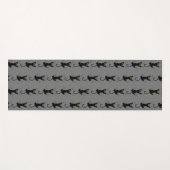 Grappige glijdende kat krabben poten klauwen yogamat (Voorkant (horizontaal))