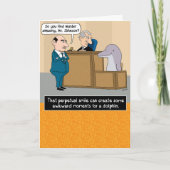 Grappige glimlachende dolfijn verjaardag kaart (Voorkant)