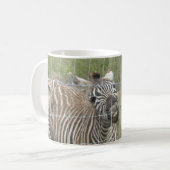 Grappige glimlachende zebra koffiemok (Voorkant links)