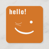 Grappige glimlachkaart vierkante visitekaartje (Voorkant)