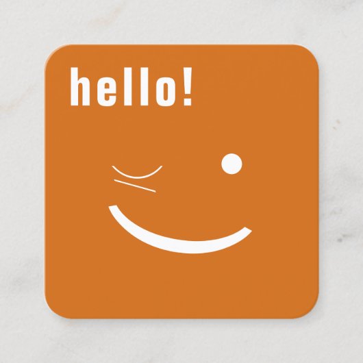 Grappige glimlachkaart vierkante visitekaartje (Voorkant)
