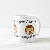 Grappige Glitch-tekst Goedemorgen Koffiemok | Aest (Voorkant rechts)