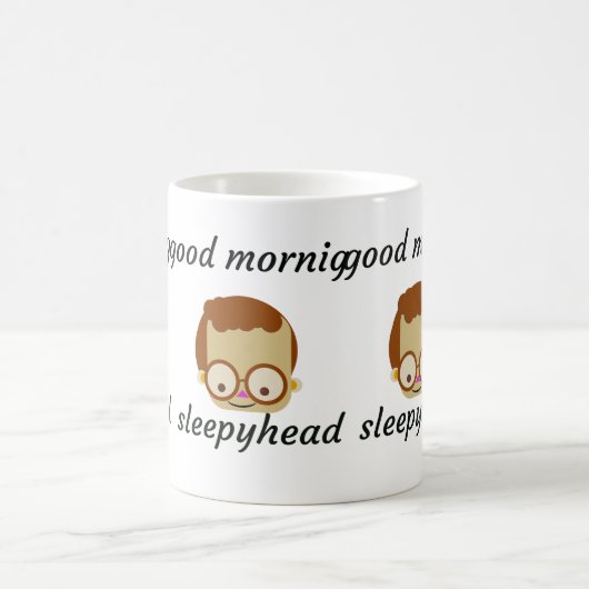 Grappige Glitch-tekst Goedemorgen Koffiemok | Aest (Center)