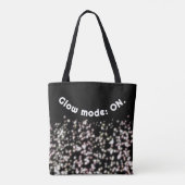 Grappige glitter glow zwart wit roos gouden blush tote bag (Achterkant)