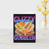 Grappige Glizzy Gobbler Meme Hilarische Hot Dog Gl Kaart (Gele Bloem)