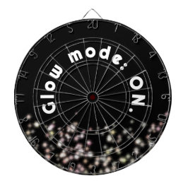 Grappige gloed glitter inspirerend zwart abstract dartbord