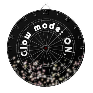 Grappige gloed glitter inspirerend zwart abstract dartbord
