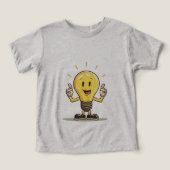 Grappige gloeilamp LED Cartoon T-shirt (Design voorkant)