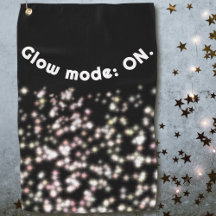 Grappige glow glitter zwart wit roos gouden blush