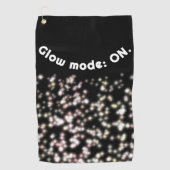 Grappige glow glitter zwart wit roos gouden blush golfhanddoek (Voorkant)