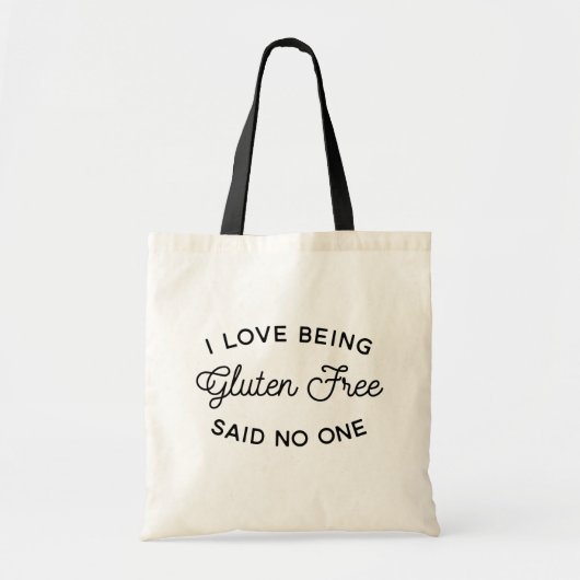 grappige glutenvrije canvas tas, glutenvrij gezoge tote bag (Voorkant)