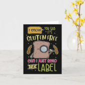 Grappige glutenvrije levensstijl coeliakie kaart (Gele Bloem)