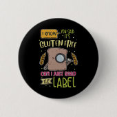 Grappige glutenvrije levensstijl coeliakie ronde button 5,7 cm (Voorkant)