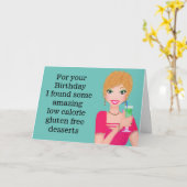 Grappige Glutenvrije Verjaardag Kaart (Gele Bloem)