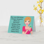 Grappige Glutenvrije Verjaardag Kaart (Gele Bloem)