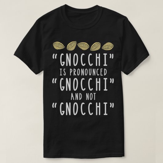 Grappige gnocchi italiaanse pasta foodie ontwerp v t-shirt (Design voorkant)