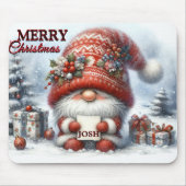 Grappige Gnome Merry Christmas Gnome / Gepersonali Muismat (Voorkant)