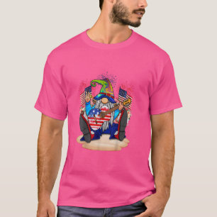 Grappige Gnome met gitaar zingt en viert 4e o T-shirt