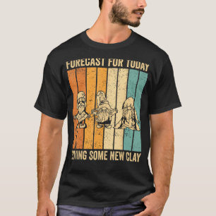 Grappige Gnome Tuinieren Dwerg Weersvoorspelling V T-shirt
