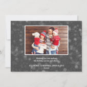 Grappige Gnome | Witte Kerst Vakantie Foto Feestdagenkaart (Achterkant)