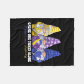 Grappige Gnomies Blaaskanker Awareness Maand Purpl Fleece Deken (Voorkant (Horizontaal))