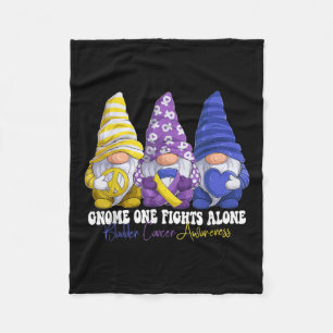 Grappige Gnomies Blaaskanker Awareness Maand Purpl Fleece Deken