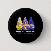 Grappige Gnomies Blaaskanker Awareness Maand Purpl Ronde Button 5,7 Cm (Voorkant)