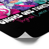 Grappige Gnomies Schildklierkanker Bewustzijn Maan Poster (Hoek)