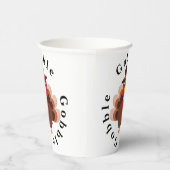 Grappige Gobble Thanksgiving Schattige Minimalisti Papieren Bekers (Rechts)