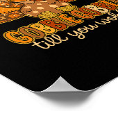 Grappige Gobble Tot Je Wobbelen Thanksgiving Kalko Poster (Hoek)